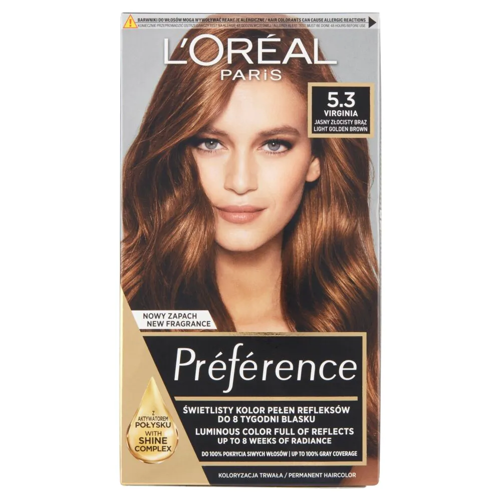 Βαφή μαλλιών L'Oréal Preference G5.3 Ανοιχτό Χρυσαφί Καστανό