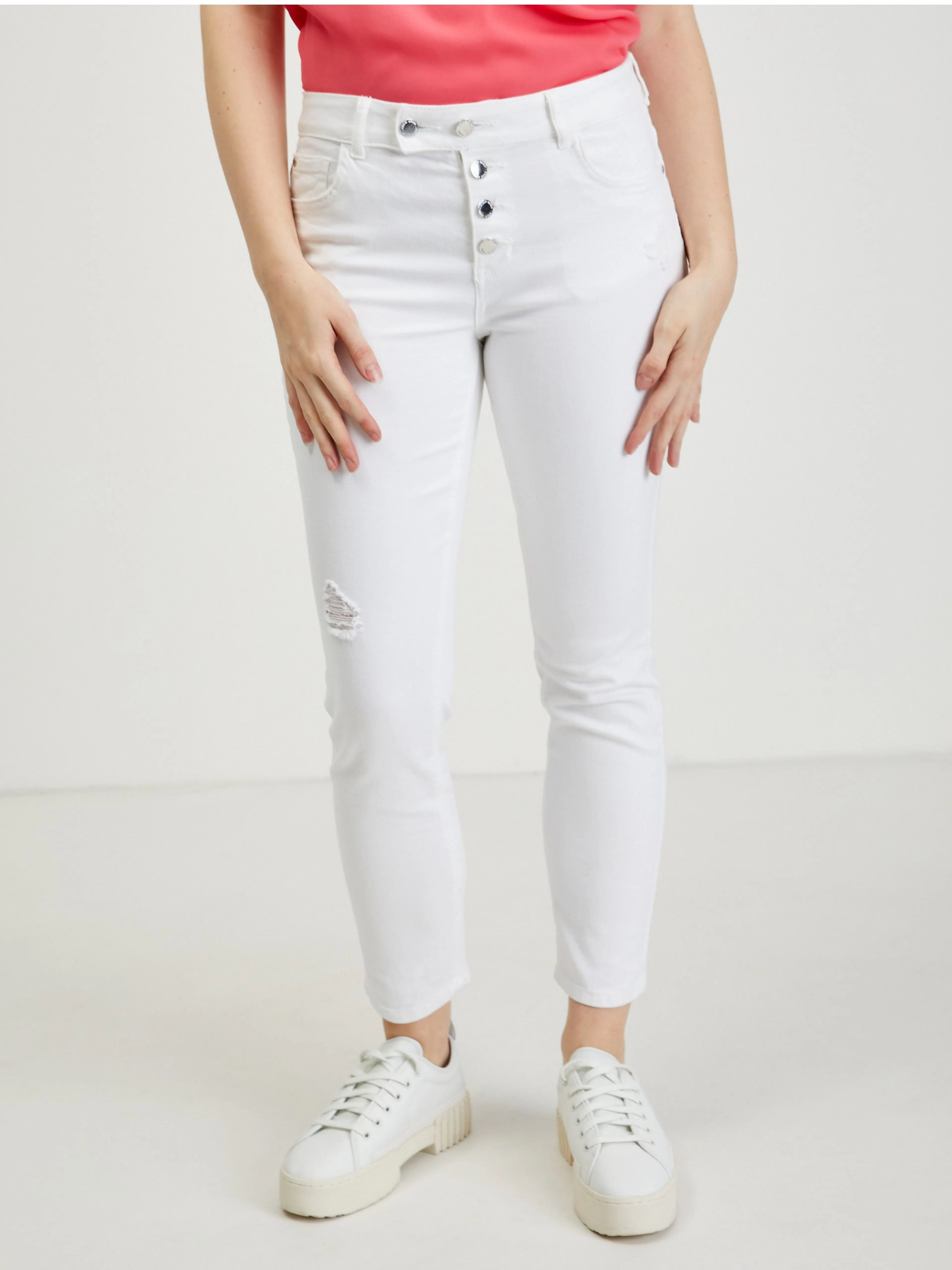 Weiße Damenjeans Slim Fit ORSAY