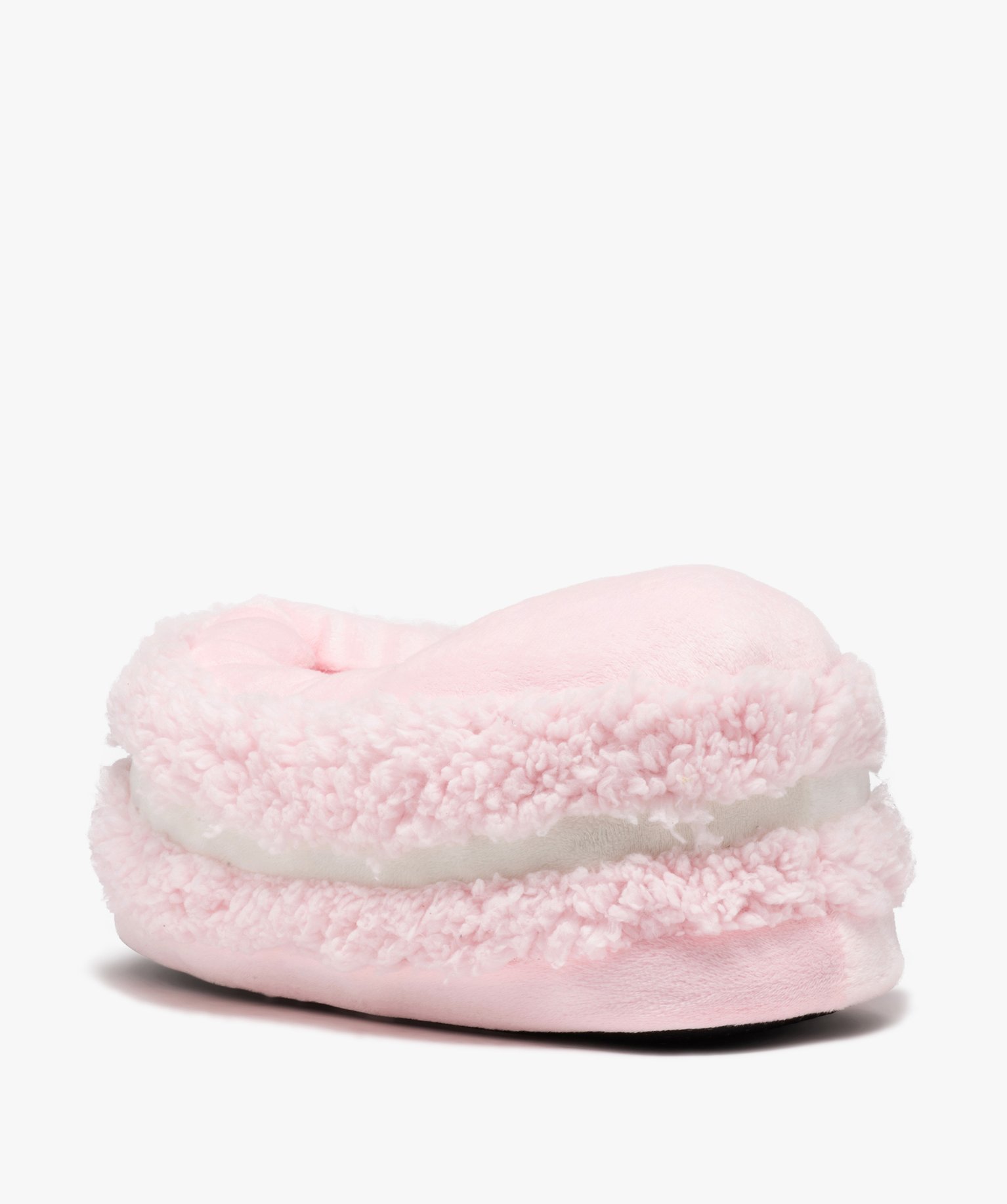 Chaussons femme volumineux en forme de macaron multicolore | GEMO