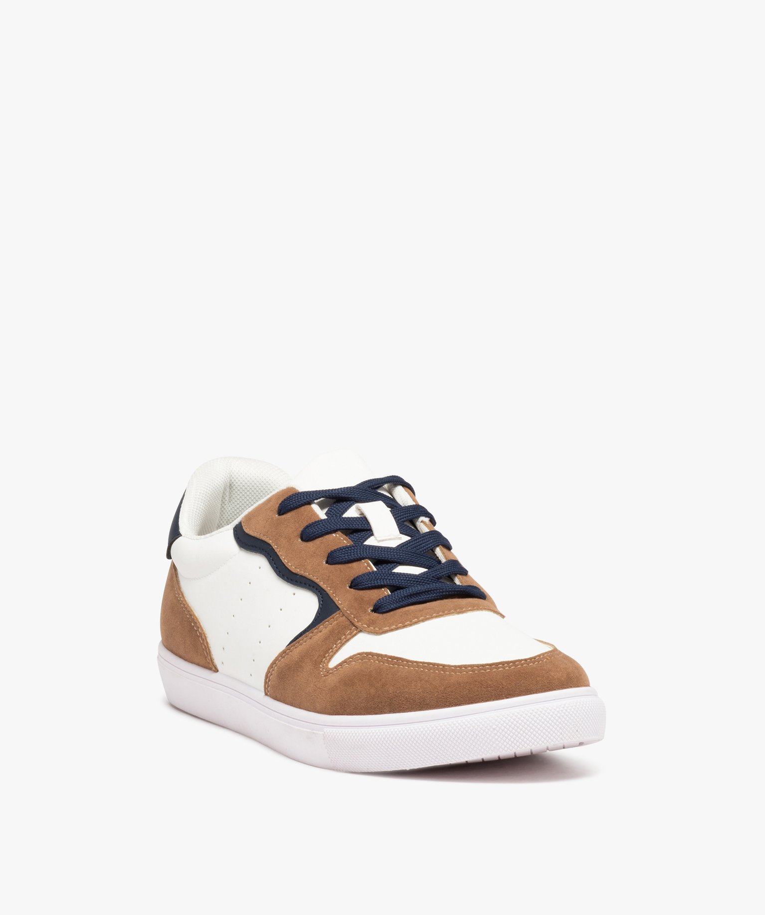 Tennis multi-matières fermeture lacets homme blanc | GEMO
