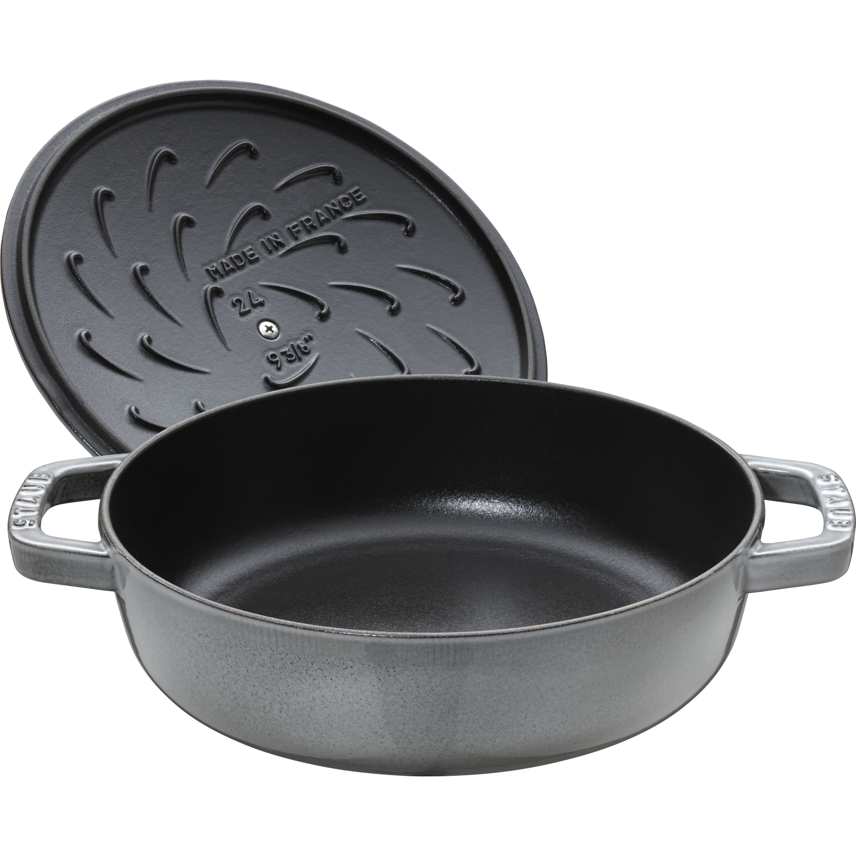 Bräter mit Chistera Drop-Structure 24 cm, Gusseisen