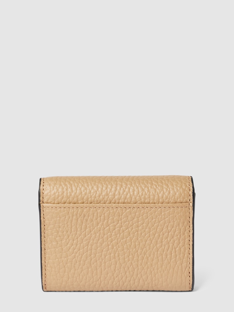 Portemonnaie mit Label-Detail Modell 'AISSA' in taupe