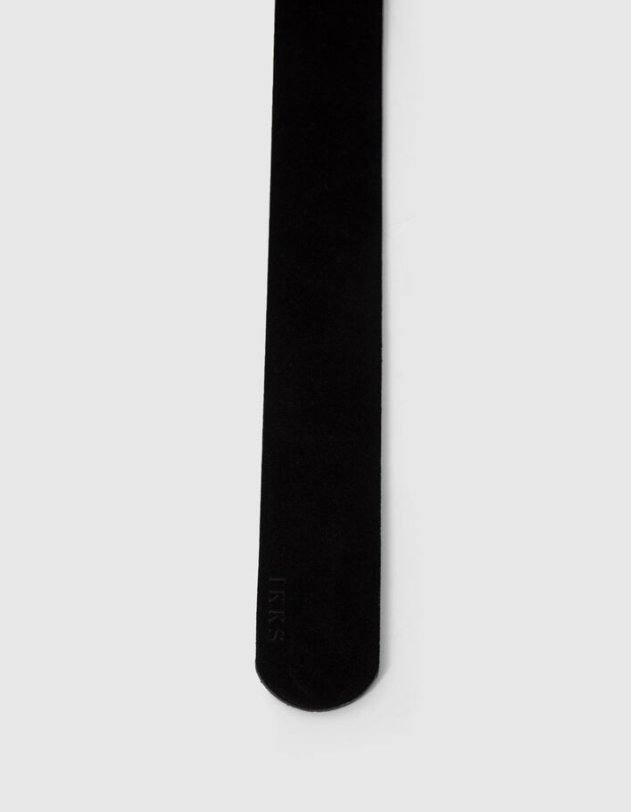 Ceinture noire cuir velours boucle façon écaille Femme