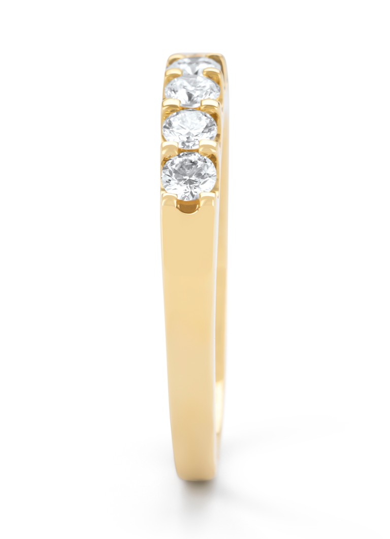 Bague en or jaune Diamond Point, diamant de 0,50 ct, alliance