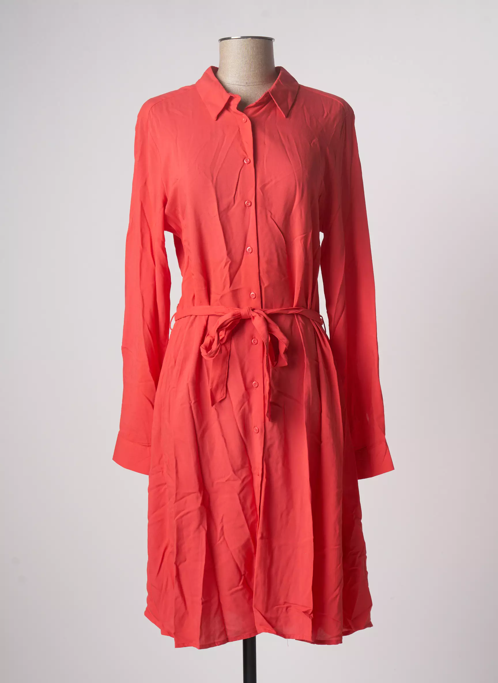 Ichi Robes Mi Longues Femme couleur rouge