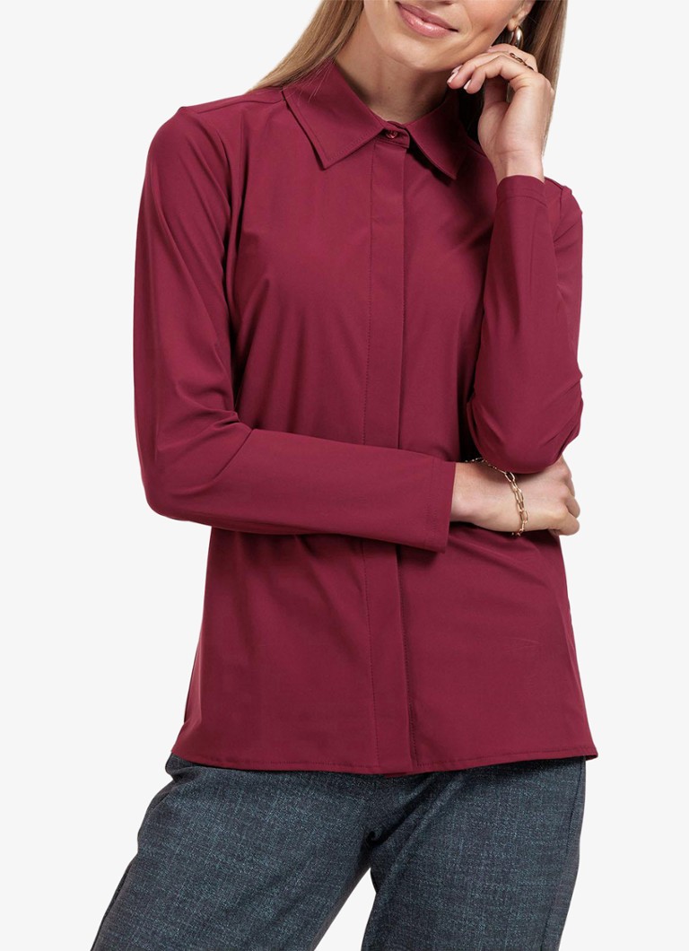 Studio Anneloes Poppy slim fit blouse with collar