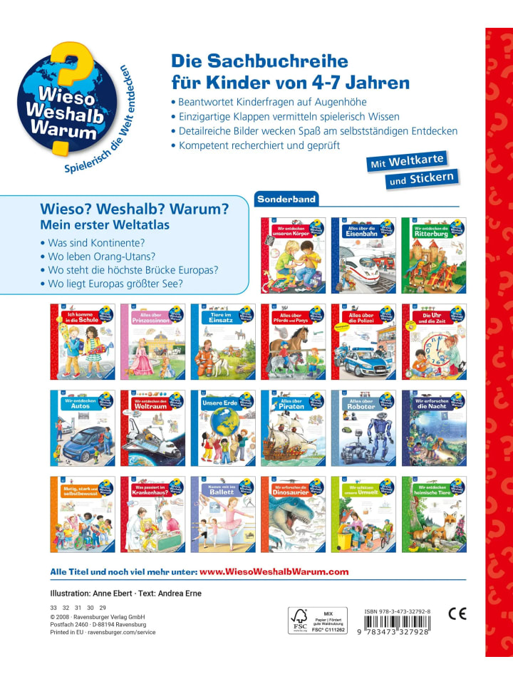 Ravensburger Wieso? Weshalb? Warum? Mein erster Weltatlas | Länder. Menschen. Tiere günstig kaufen onesize