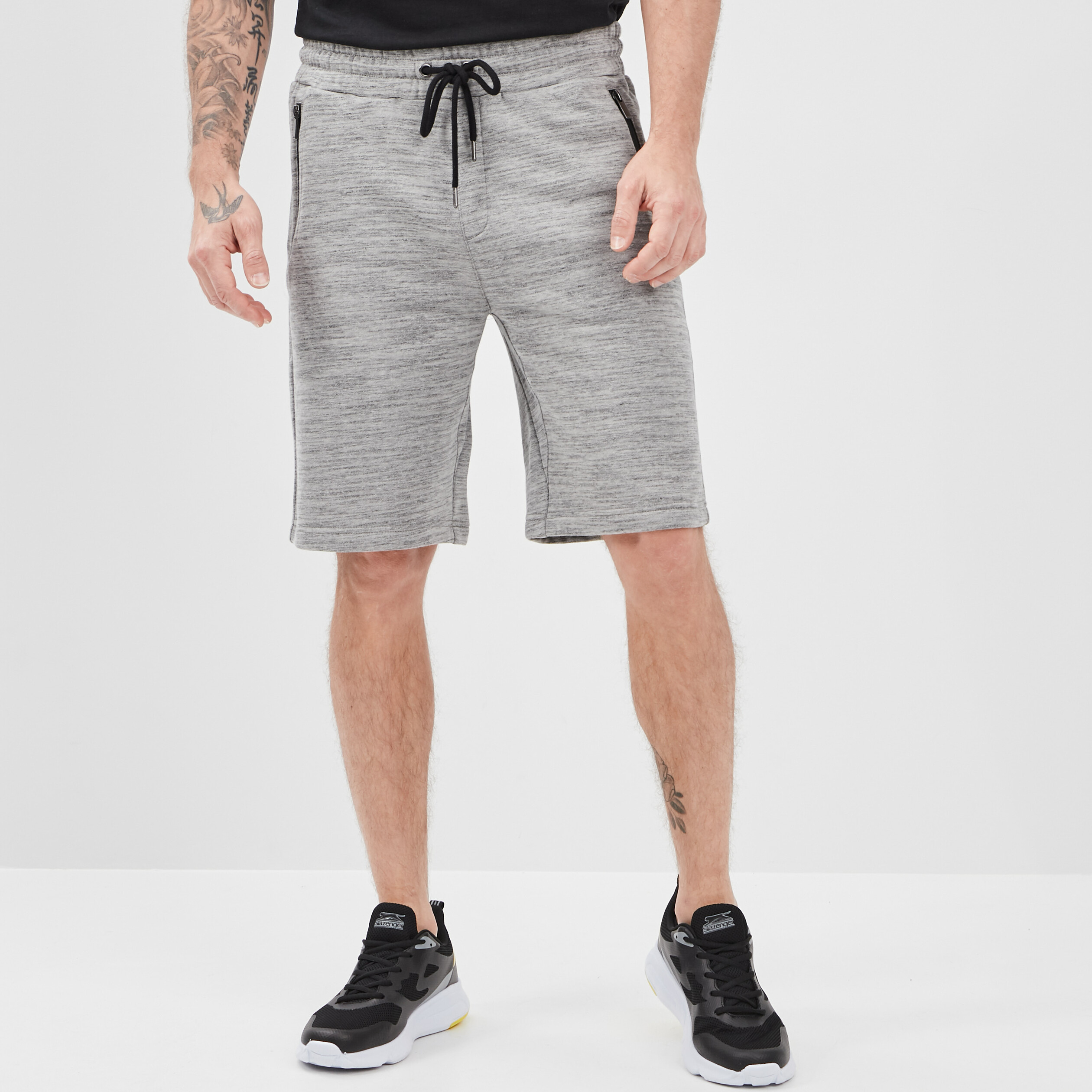 Short jogging poche zippée Liberto gris homme | La Halle