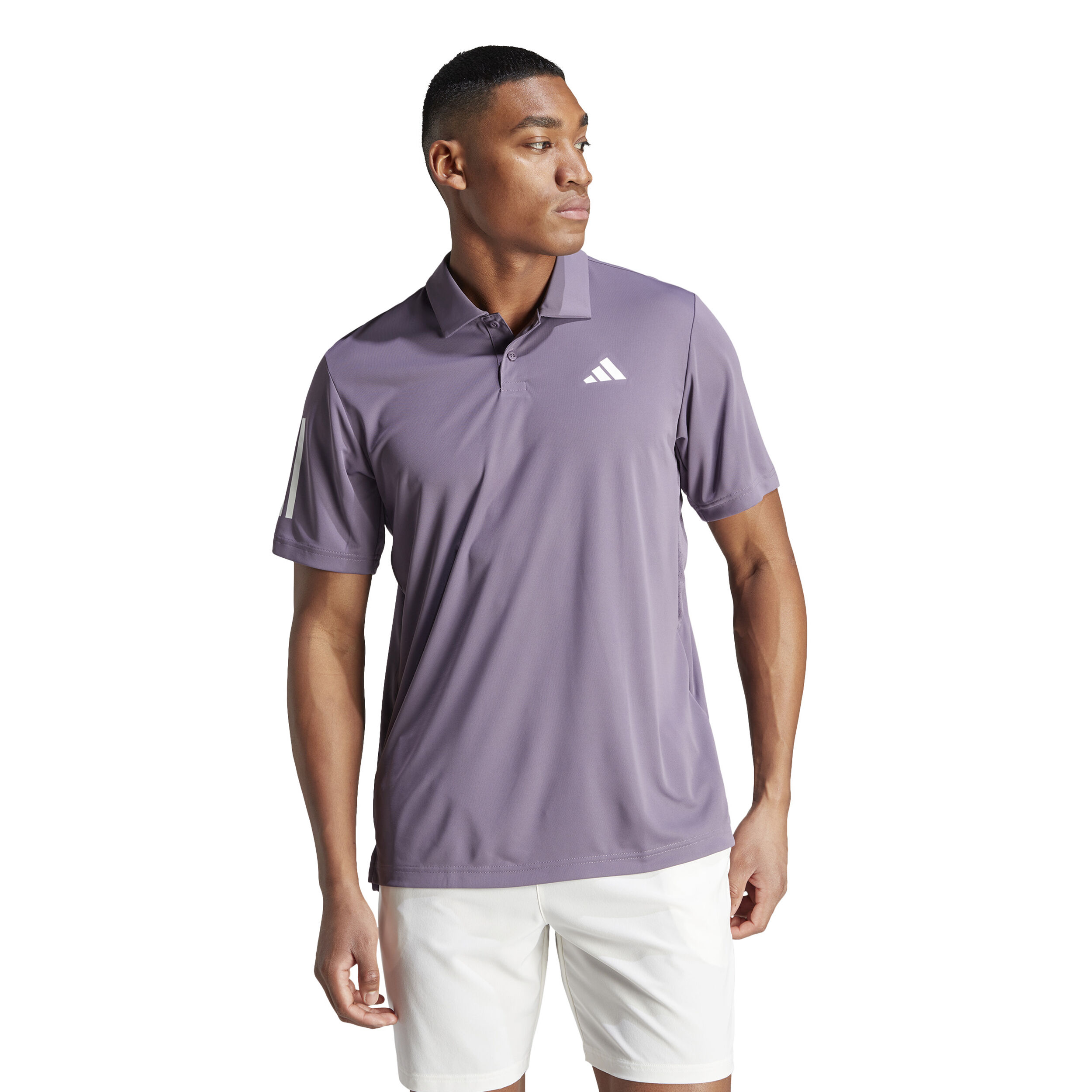 Club 3 Stripes Polo Herren - Flieder