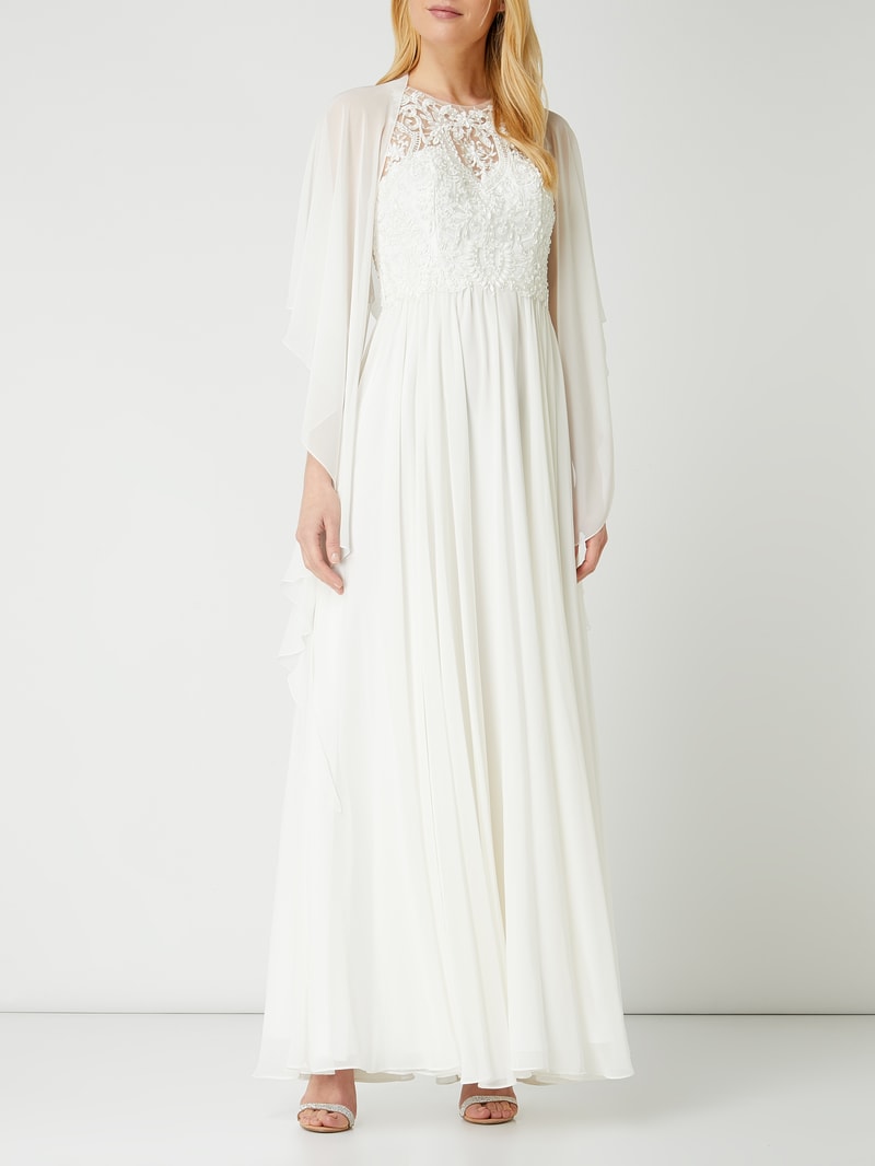 Stola aus Chiffon in offwhite