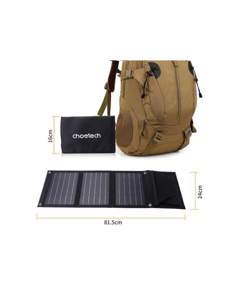 COFI 1453 Solar Tourist Charger 22W faltbares Solarladegerät 2x USB schwarz in Schwarz günstig kaufen onesize