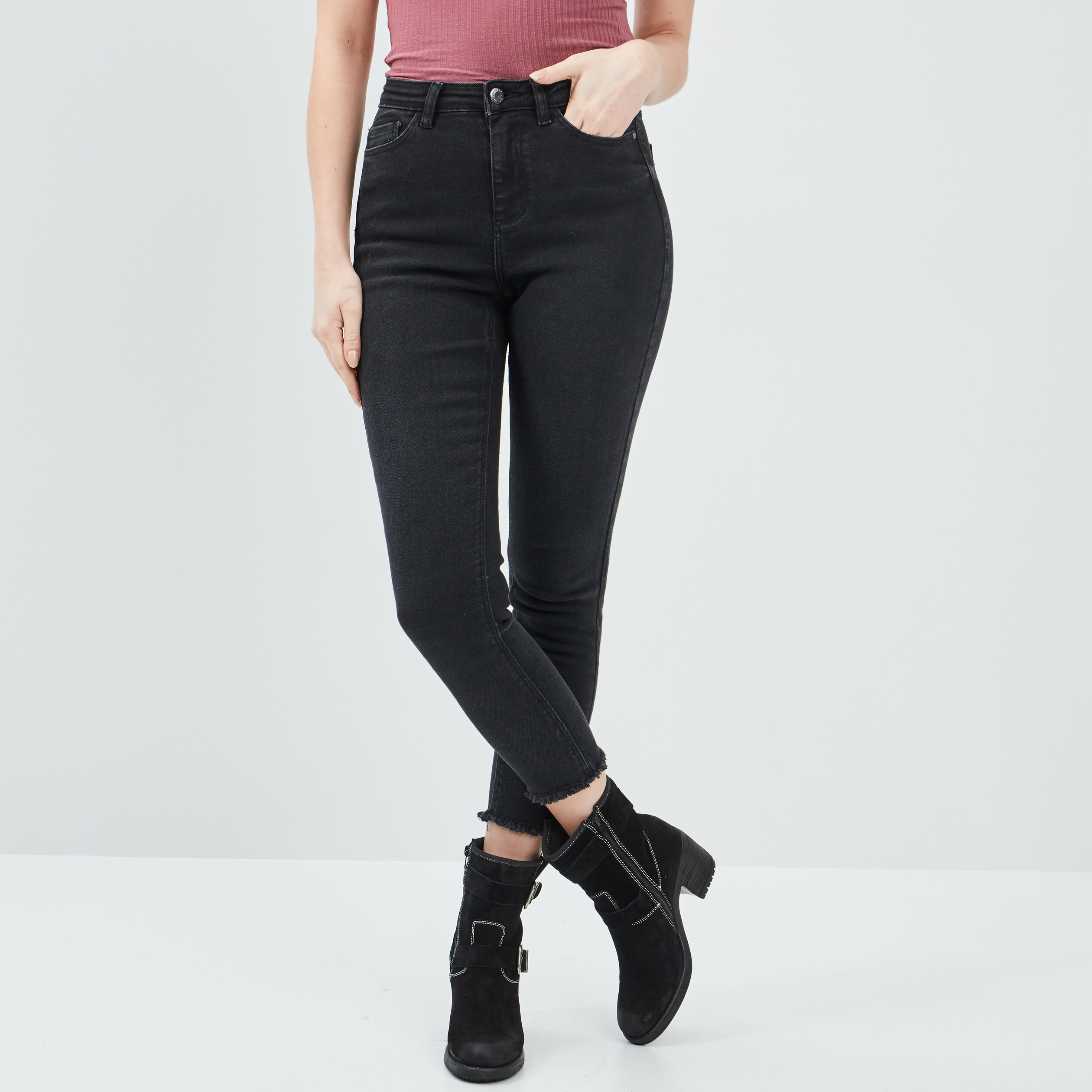 Jeans skinny Liberto denim noir femme | La Halle