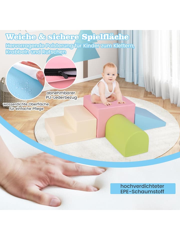 COSTWAY 4 TLG. Schaumstoffbausteine in Rosa günstig kaufen onesize