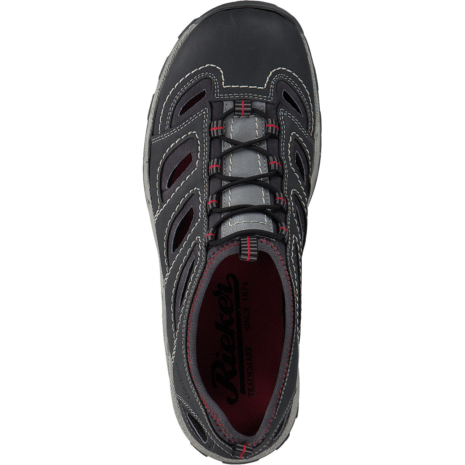 Rieker 08065, Sportliche Slipper, Herren, blei/rauch/grau