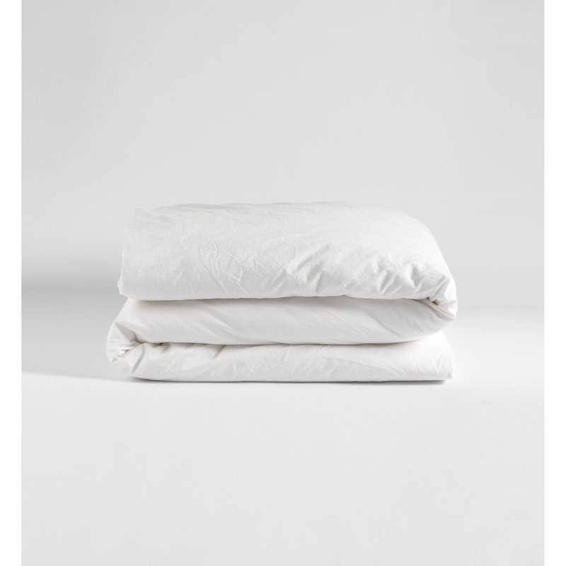 Housse de couette en Percale de Coton Bio lavé pour lit 1 personne