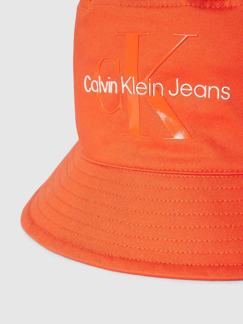 Bucket Hat mit Label-Stitching in orange