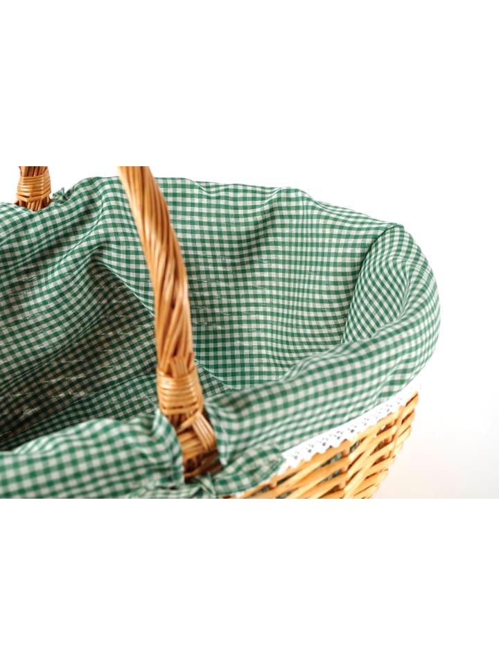 kobolo Einkaufskorb GREEN CHECK in Braun günstig kaufen onesize