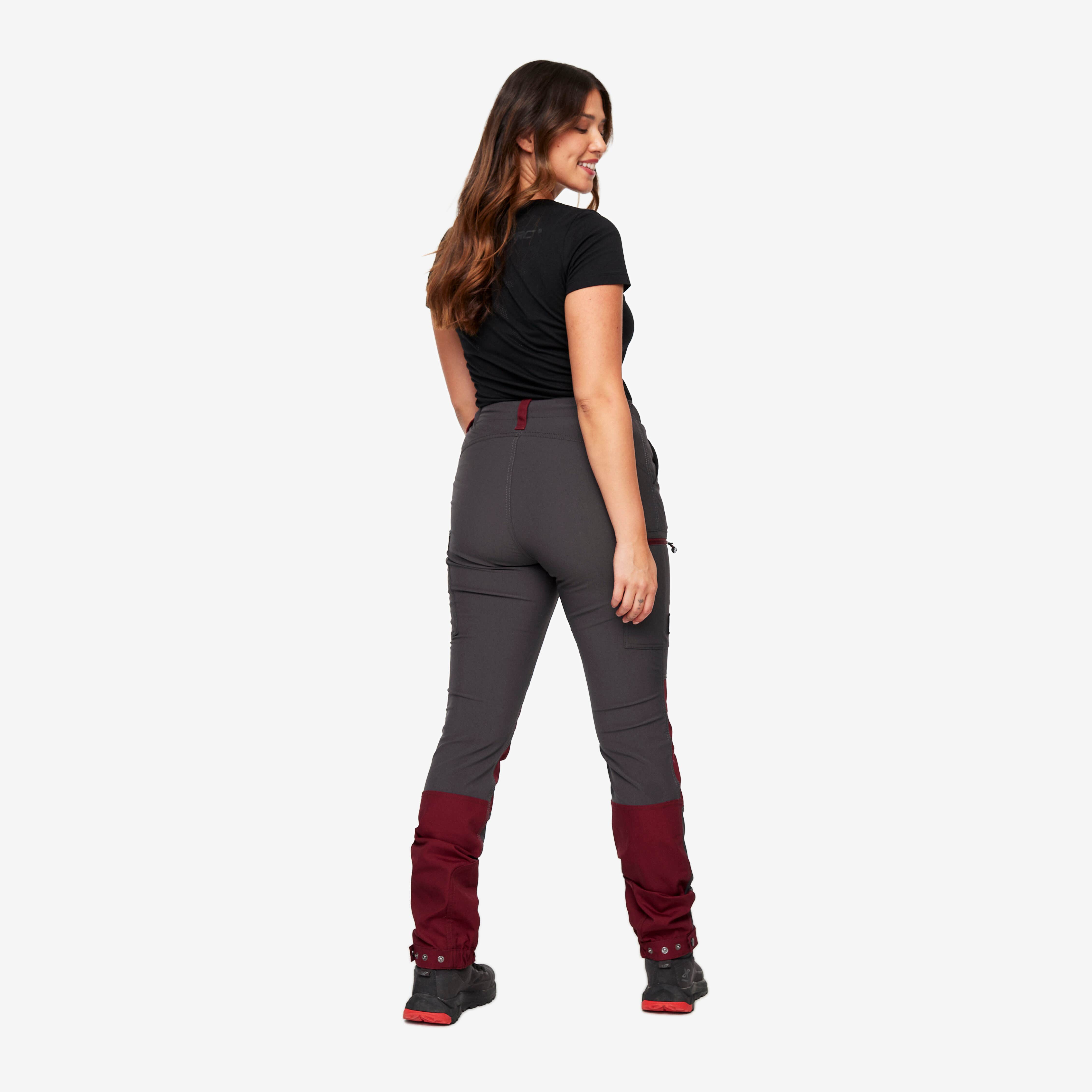 Nordwand Highwaist Stretch Pants Femme Burgundy