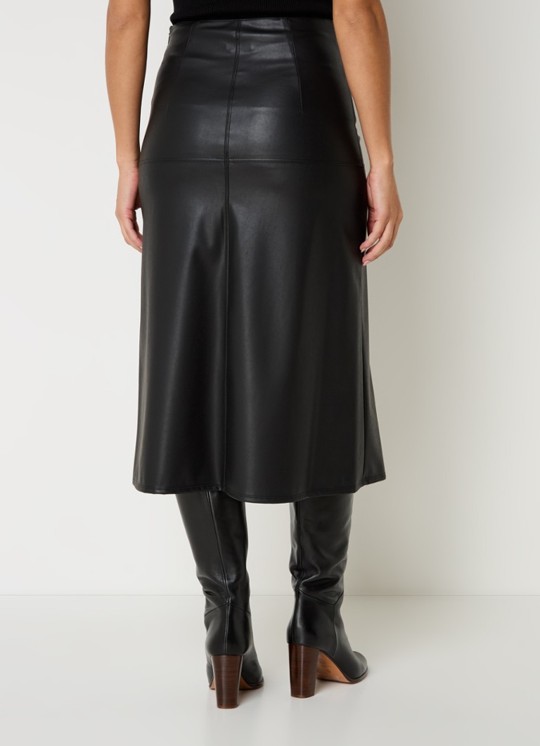Fustă midi din piele ecologică MaxMara Scilli