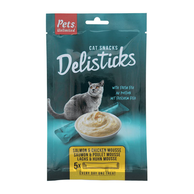 Pets Unlimited Snacks Pets Unlimited Delisticks 12x5x15g Lachs und Huhn