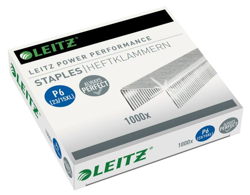 Leitz Power Performance P6 Heftklammern 23/15 XL 55790000 Verzinkter Stahl Silber 1000 Heftklammern
