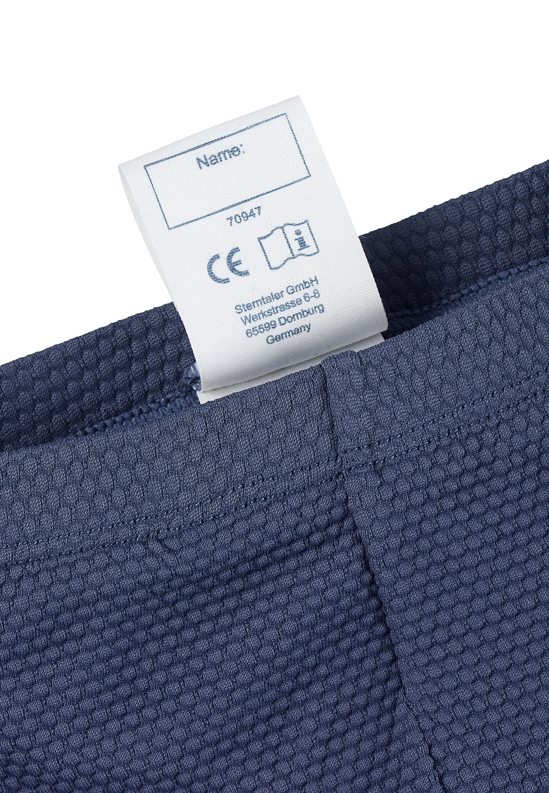 Leggings aus Strukturmaterial in blau