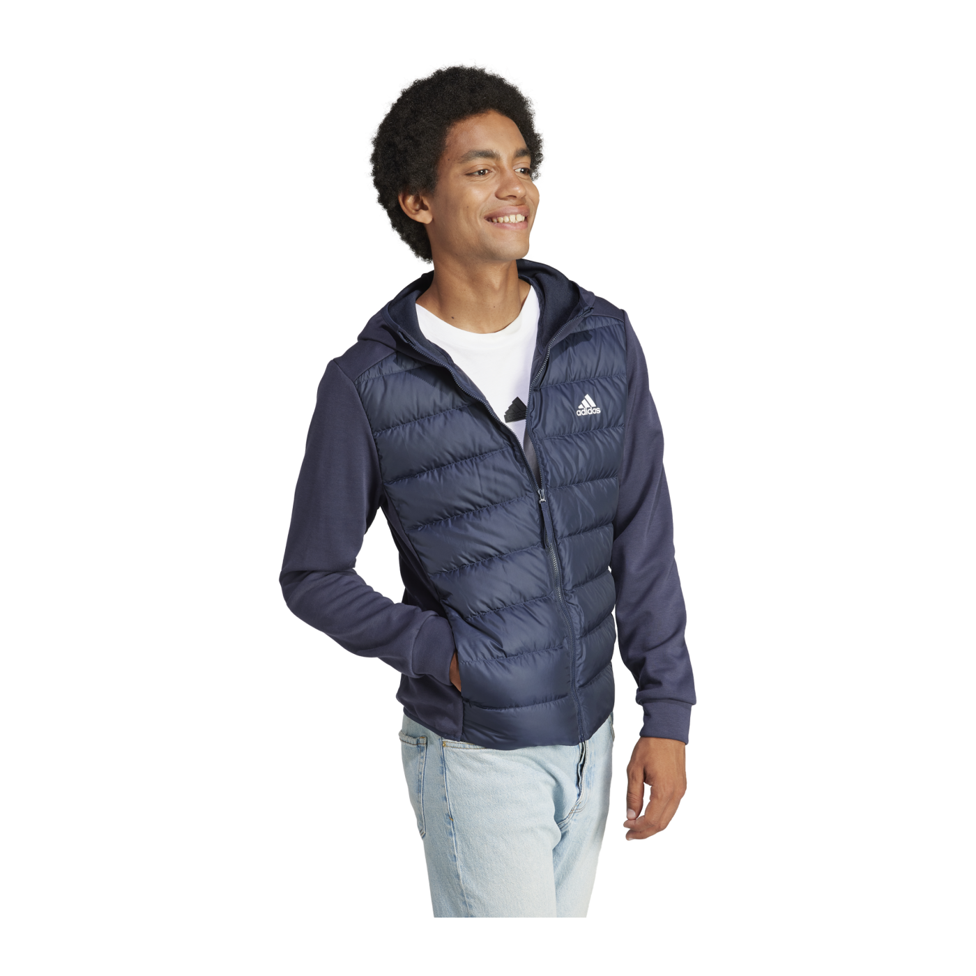 adidas Essentials Hybrid Down Jacke Blau