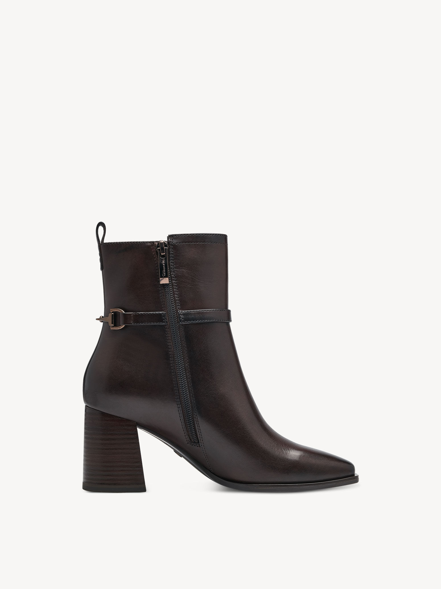 Bottine en cuir - marron
