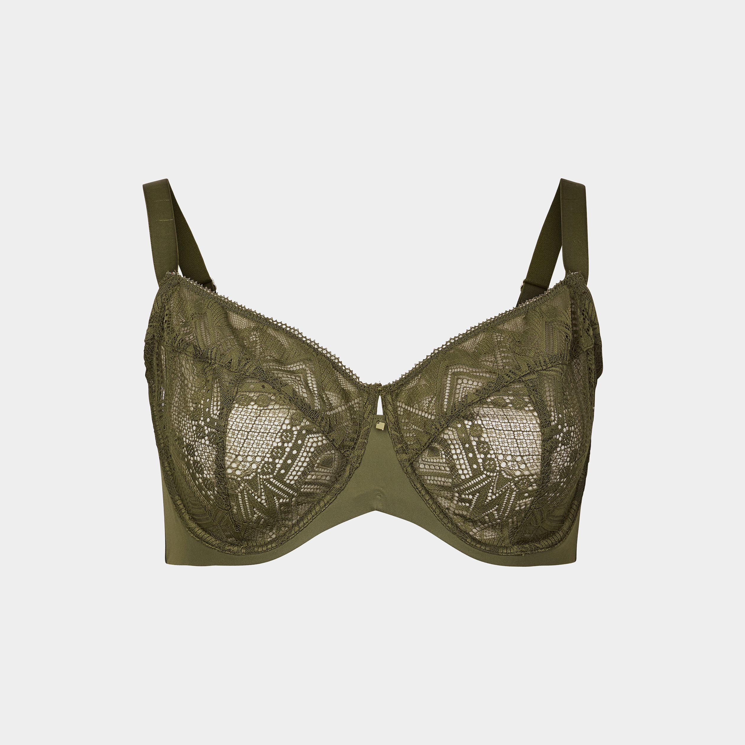 Soutien-gorge emboîtant dentelle Ivory vert kaki femme grande taille | La Halle