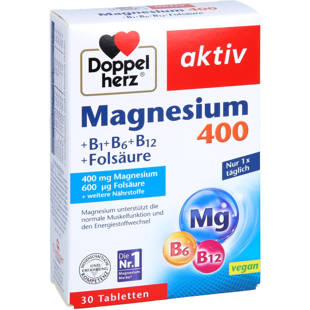 Magnesium 400+B1+B6+B12+Folsäure Tabl.