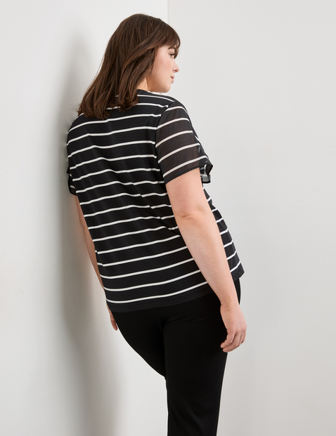 Ringelshirt mit Material-Patch