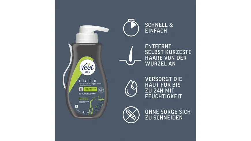Veet Men Haarentfernungscreme Beine & Körper 400 ml