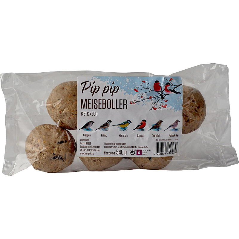 Pip-pip Meiseboller 6-pk 90 g