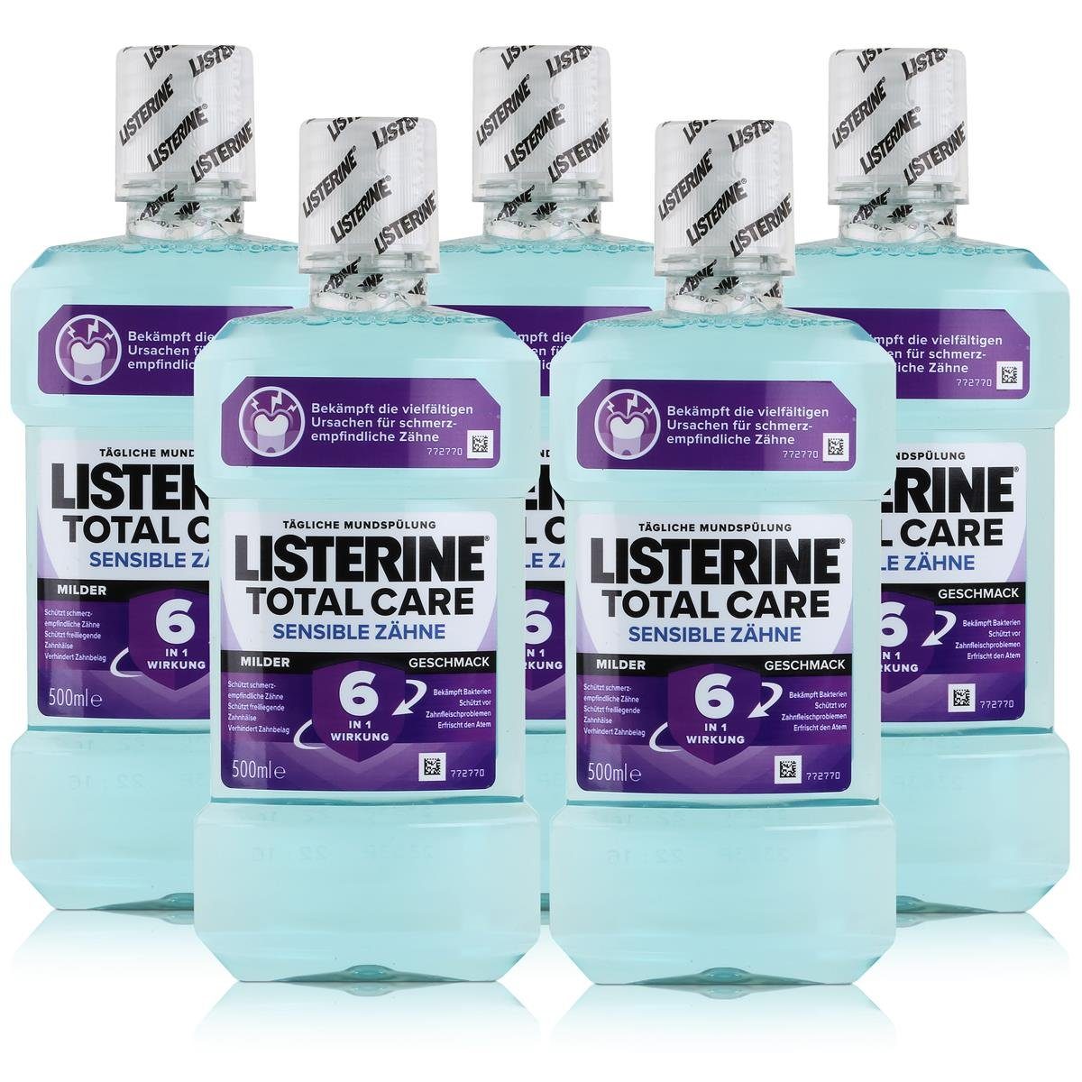 Listerine Mundspülung, Listerine Total Care Sensible Zähne 500ml - Hält ihren Atem frisch (5e