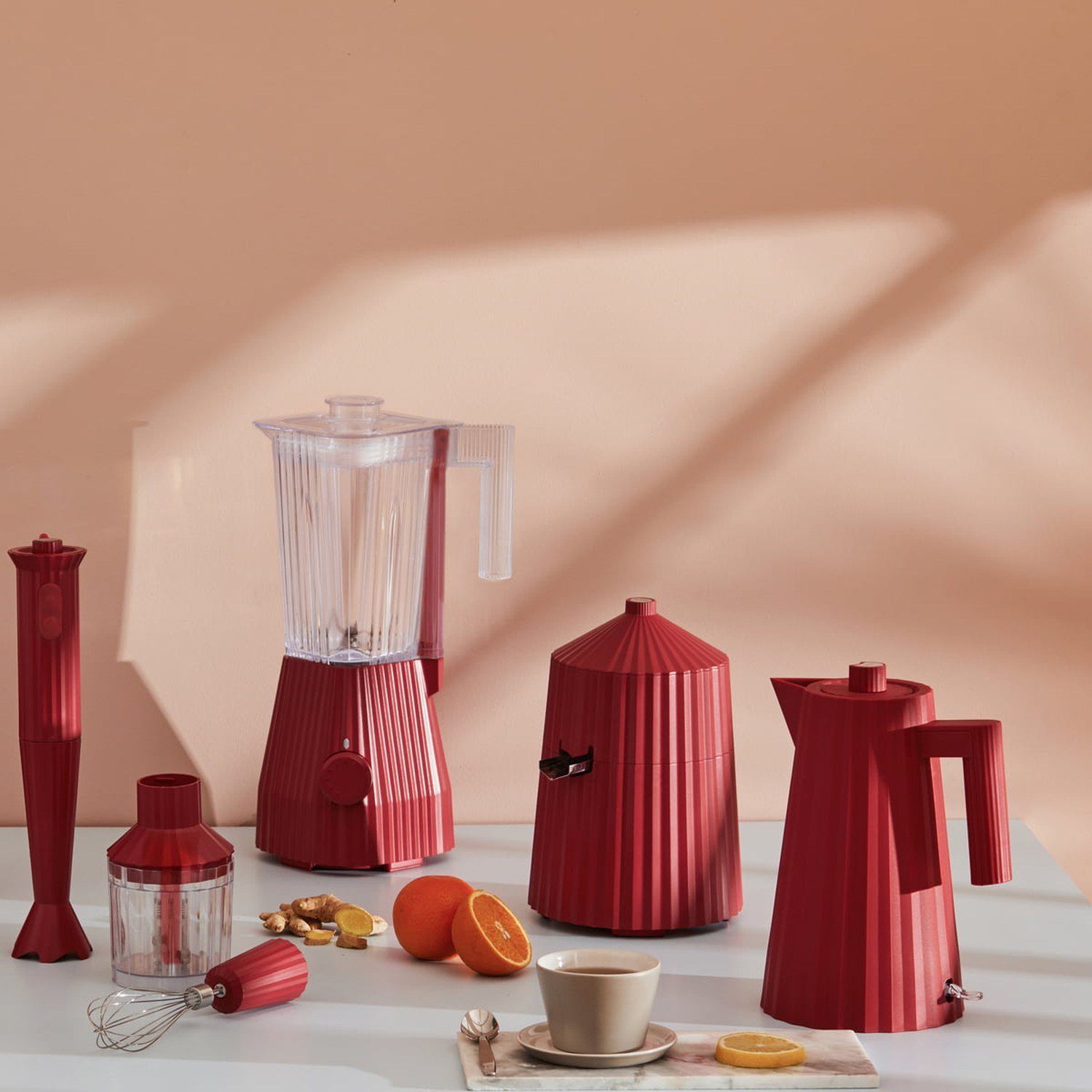 Alessi Entsafter Plissé Rot, 80 W
