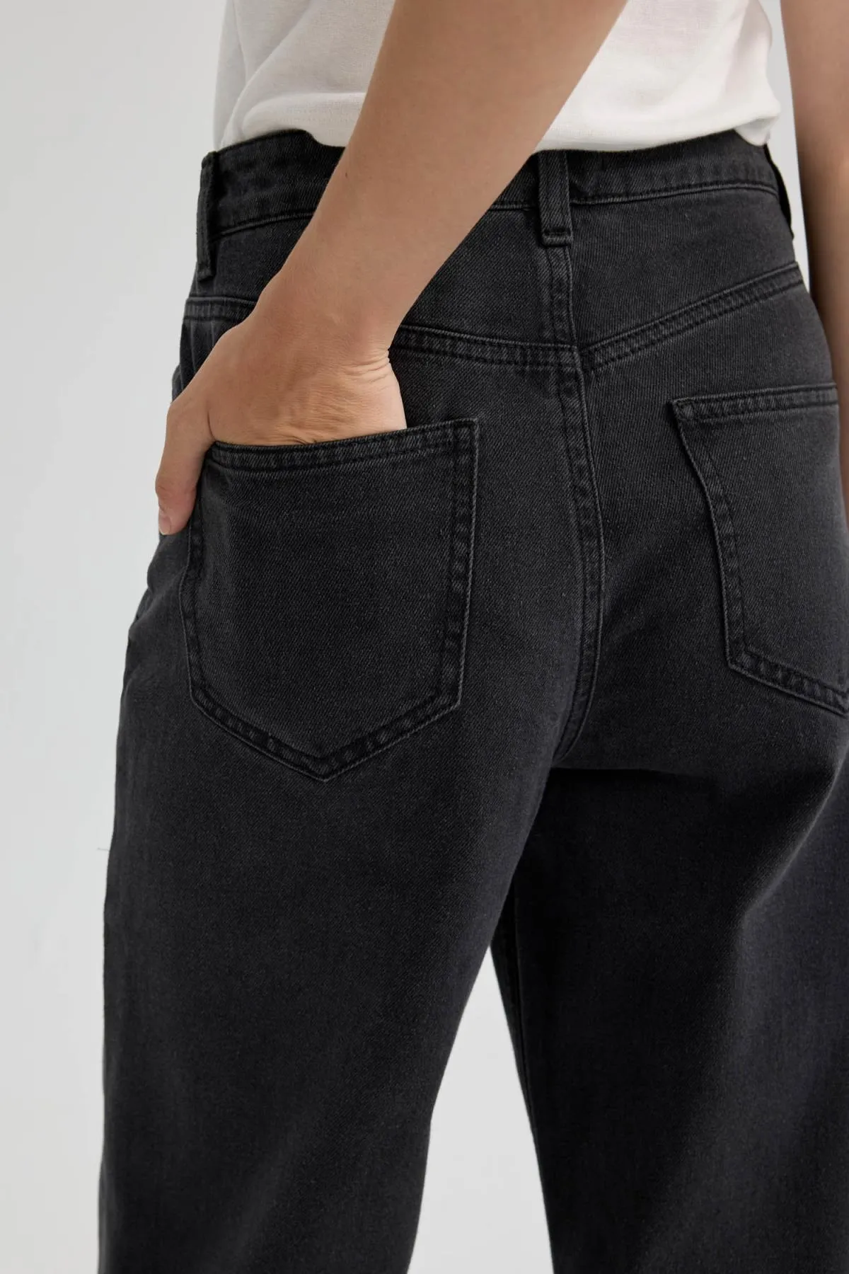 DeFacto  90er Jahre Weites Bein Hohe Taille Weites Bein Lange Jeanshose A8193ax23wn