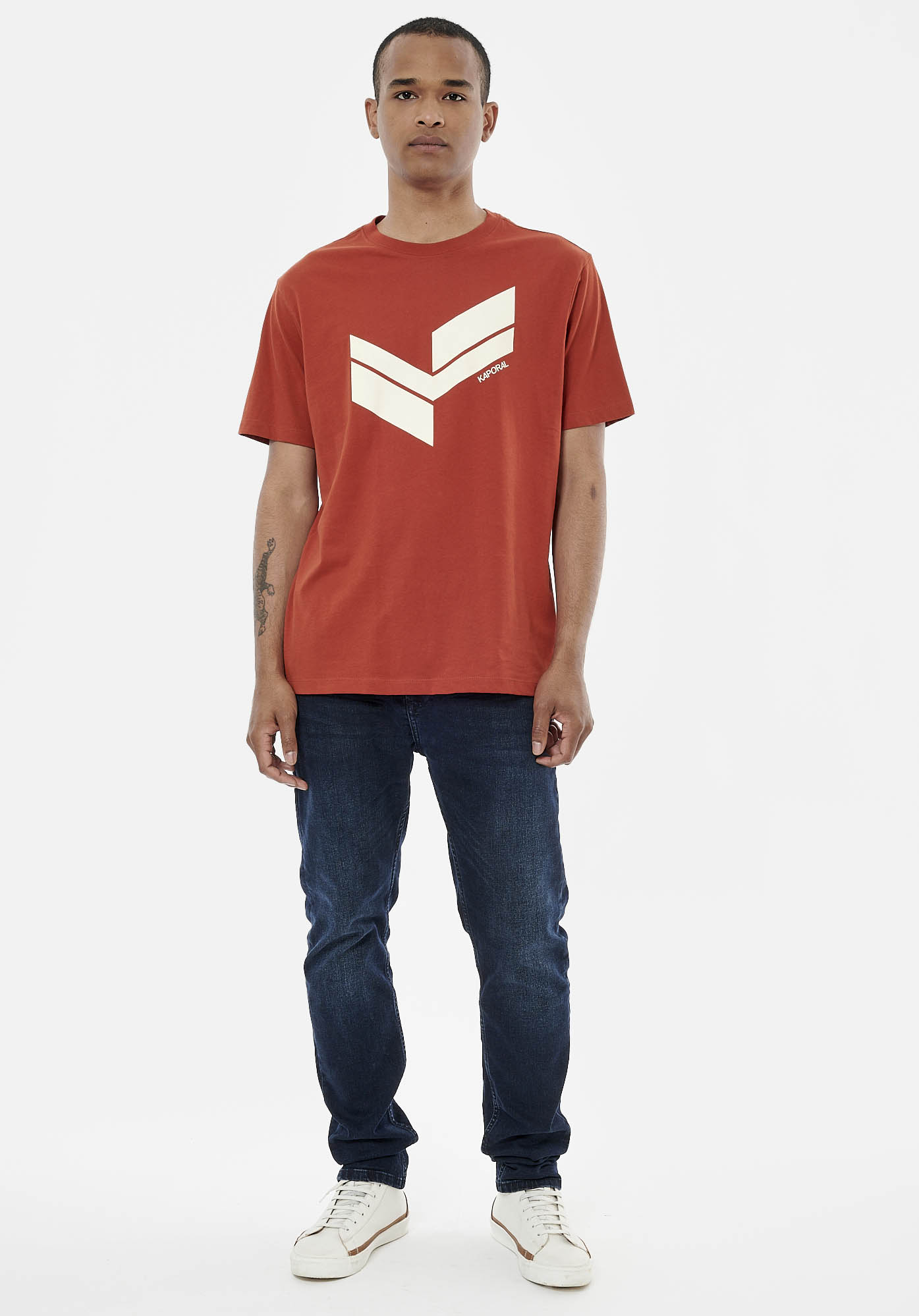 BRYZO  T-shirt orange homme 100% coton