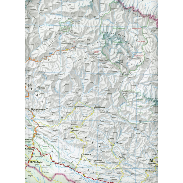 MARCO POLO Länderkarte Nepal 1:750 000 - Straßenkarte