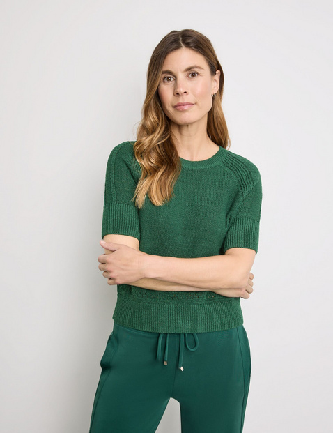 Kurzarmpullover aus Sommerstrick