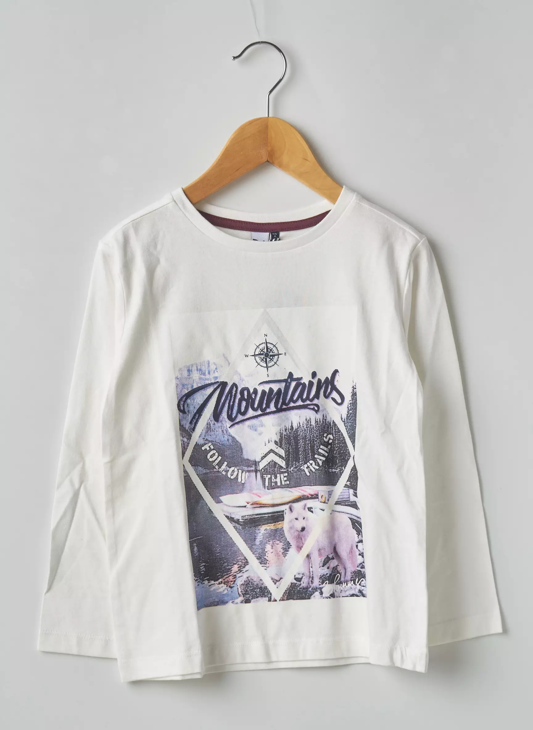 3 Pommes Tshirts Garcon couleur blanc