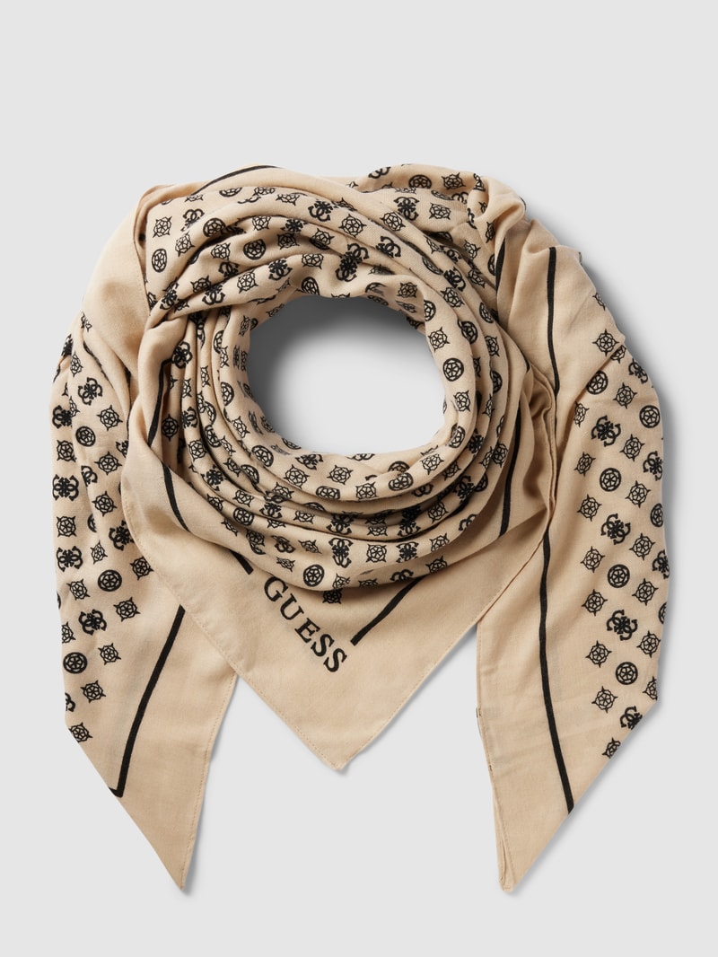 Schal mit Label-Print Modell 'KEFIAH' in offwhite