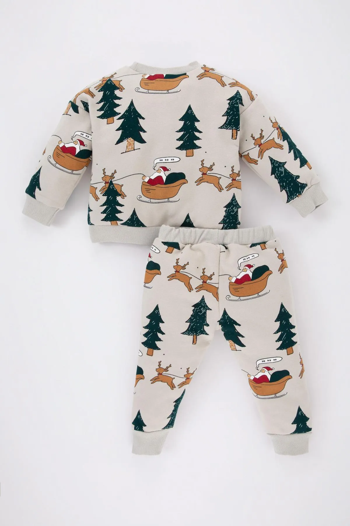 DeFacto  Dickes Sweatshirt-Jogginghose-Set mit Neujahrsmotiv für Babys im 2er-Set