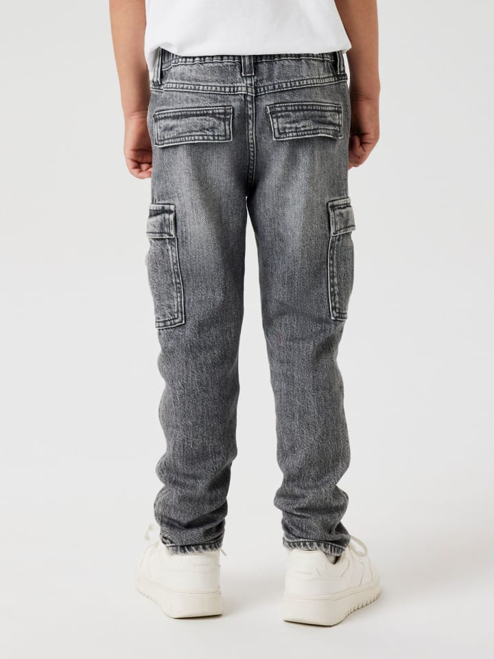 name it Cargojeans NKMSILAS TAP CARGO JEANS 6650-AZ in medium grey denim günstig kaufen