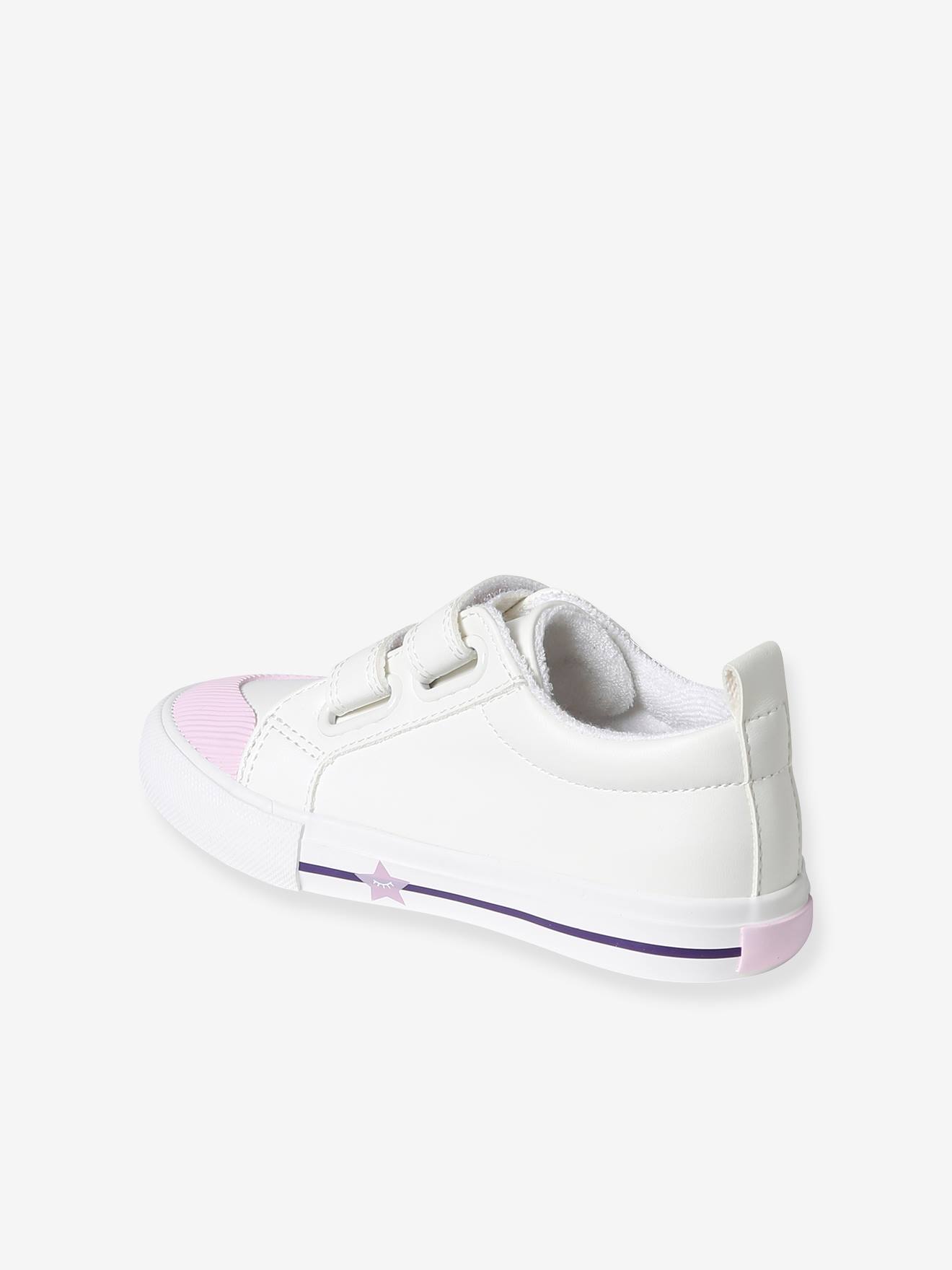 Baskets scratchées fille collection maternelle blanc