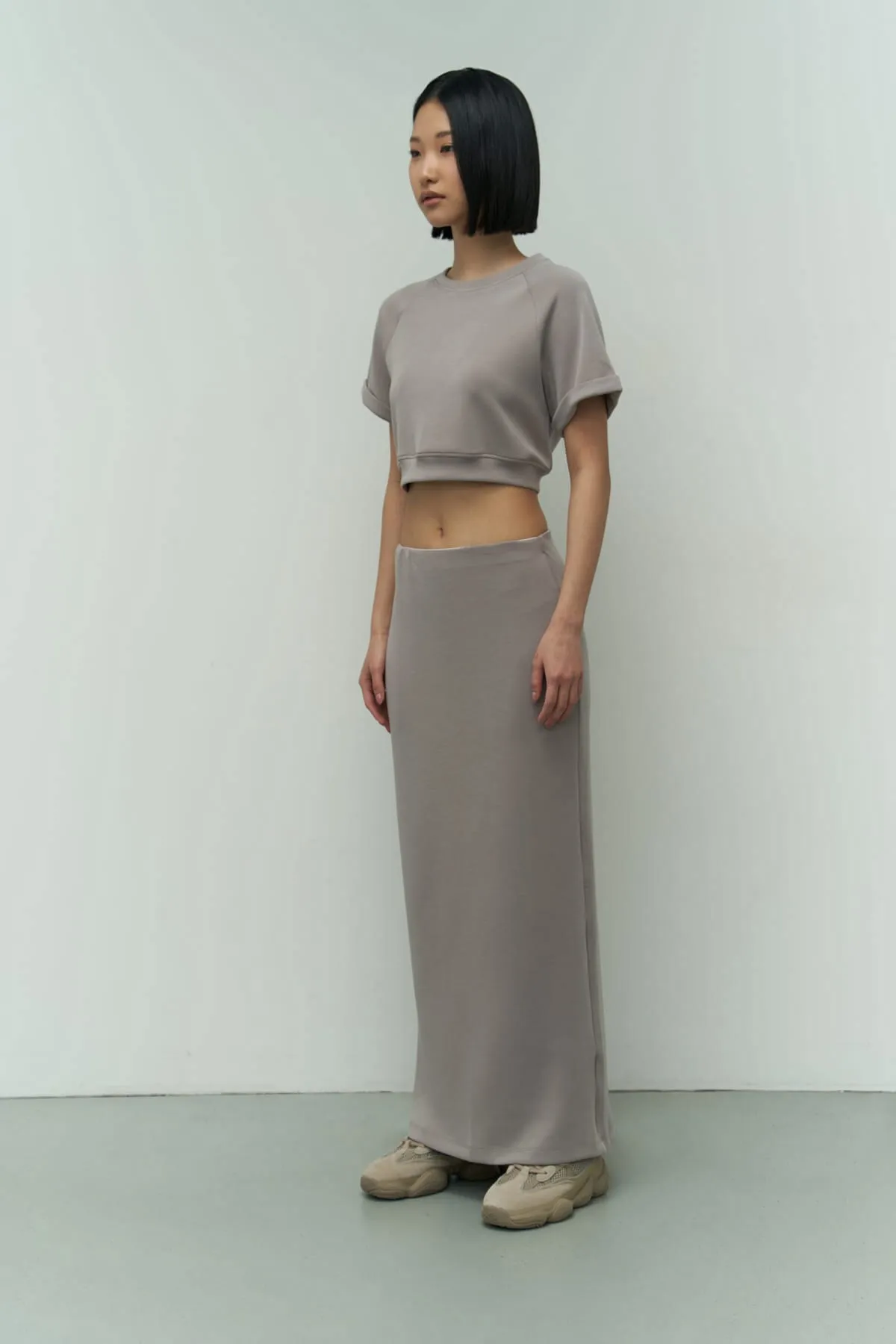 MAİ COLLECTİON  Paloma Nerz-Crop-Rock-Set