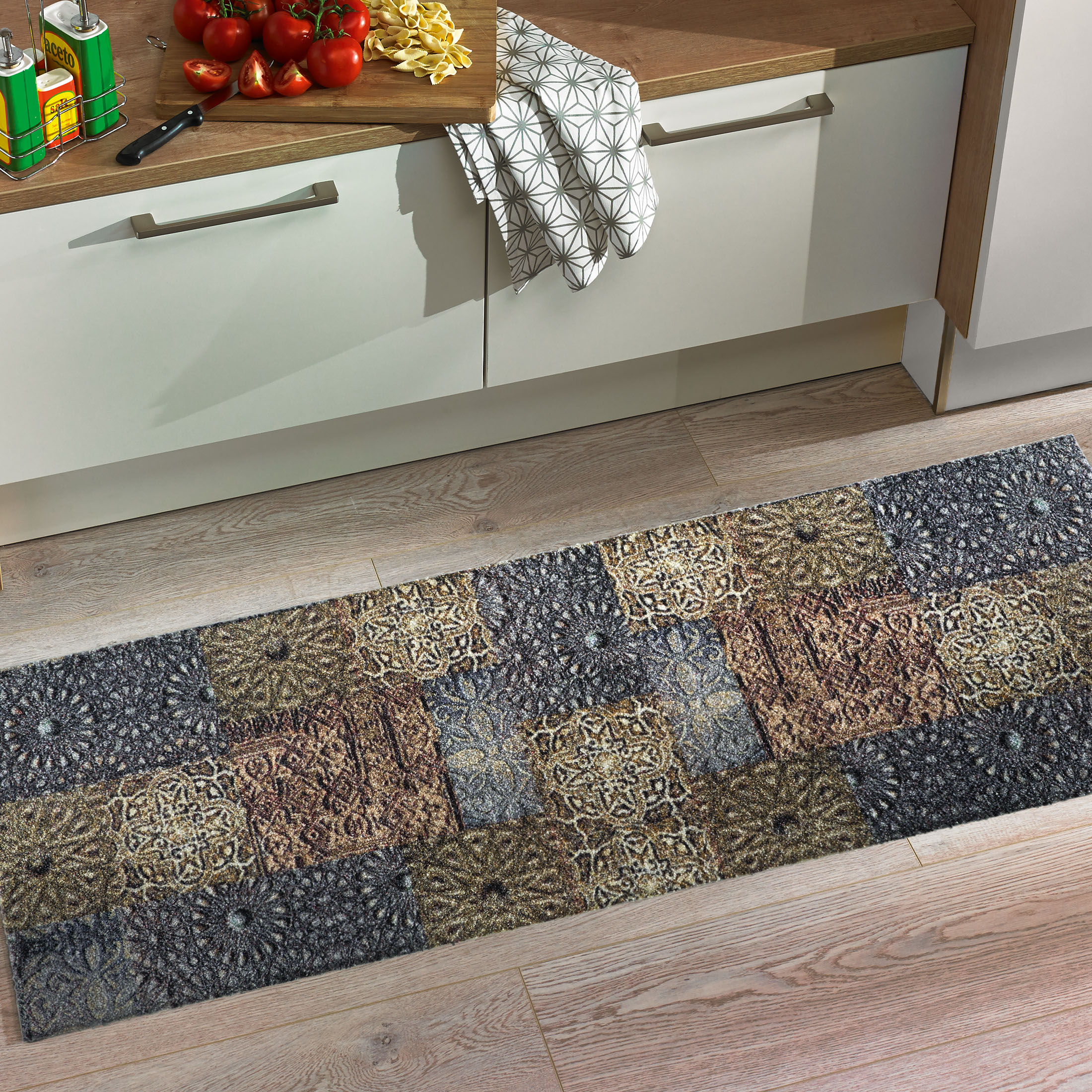 Kitchen Plus Fußmatte, Tin Tile beige