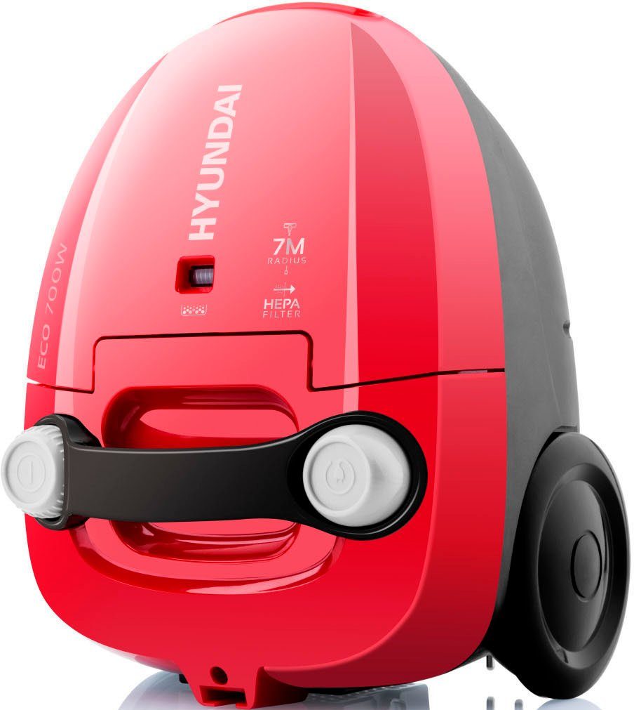 Hyundai Bodenstaubsauger VC011, 700 W, mit Beutel, Eco-Motor, HEPA-Filter