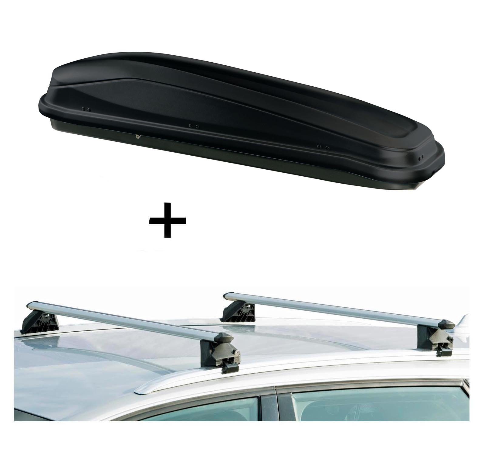 VDP Dachbox, Dachbox JUEASY300+Relingträger CRV120A für für Audi Q5 FY 5Türer ab 17