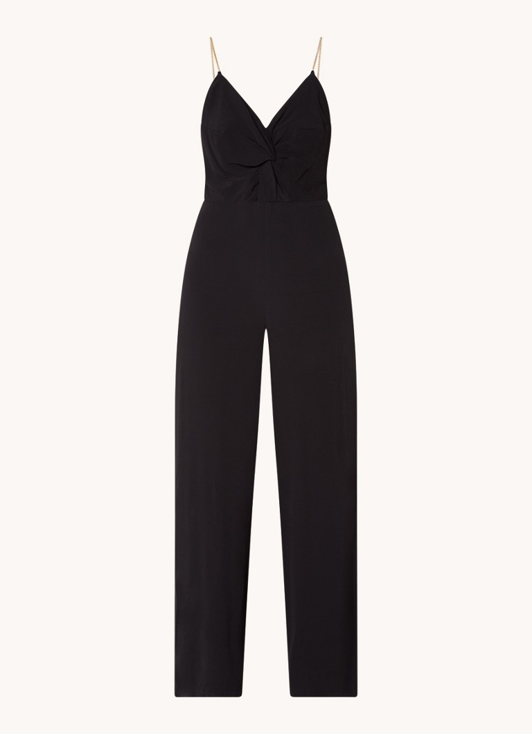 ba&sh Fifi wide fit jumpsuit with back neckline and chain detail