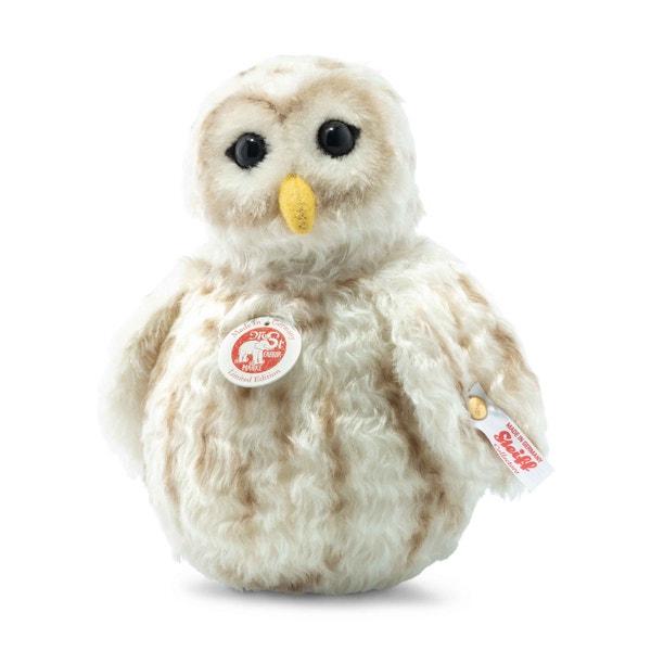 Schneeeule Roly Poly, 19 cm, weiß
